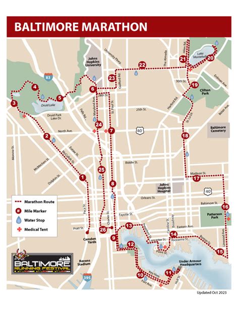 Baltimore marathon 2023 - Oct 13, 2023 · 2023 Marathon Guide: Baltimore Running Festival information. Street closures, parking restrictions, race information 